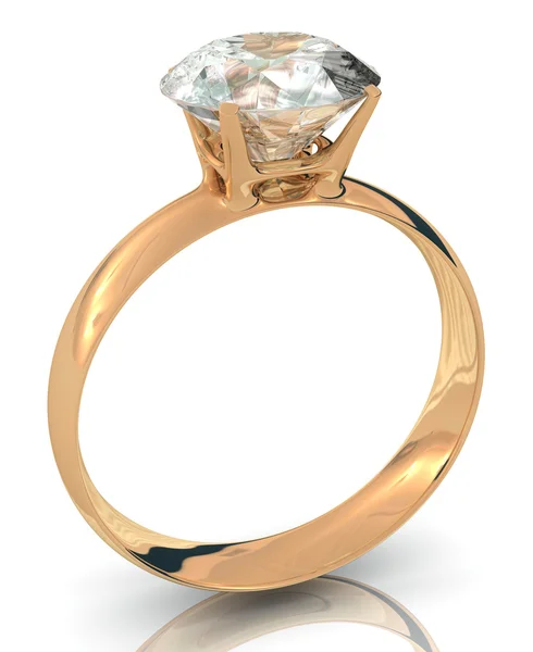 Золотое обручальное кольцо — стоковое фото