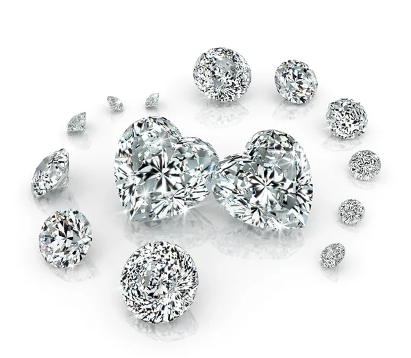 Grupa diamentów — Zdjęcie stockowe