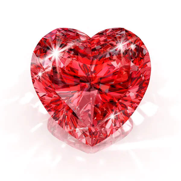 Hjärtat formen diamant — Stockfoto