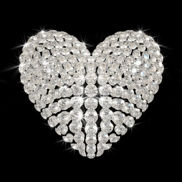 Diamond'ın kalp — Stok fotoğraf
