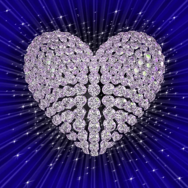 Diamonds hjärta — Stockfoto