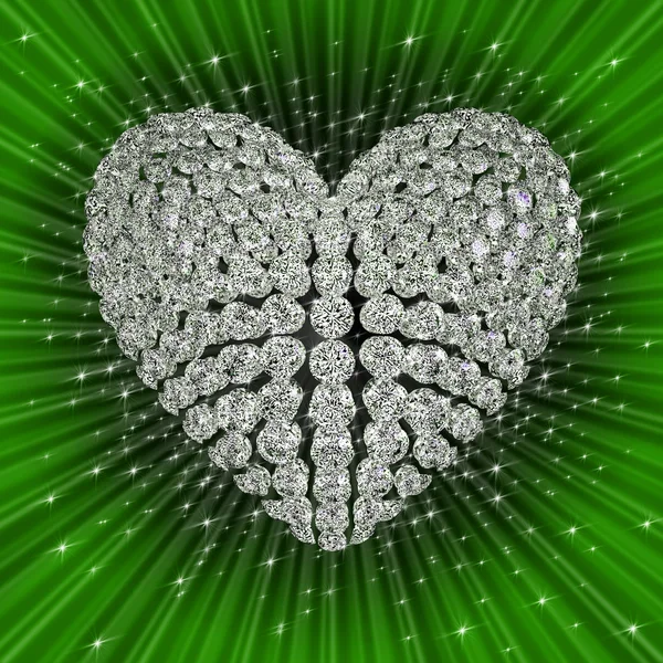 Diamond's heart — Stock Photo, Image