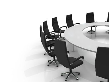 Conference table and chairs