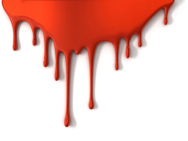 Versare vernice rossa — Foto Stock