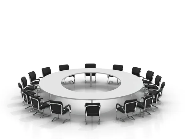 회의 테이블 및의 자 — 스톡 사진