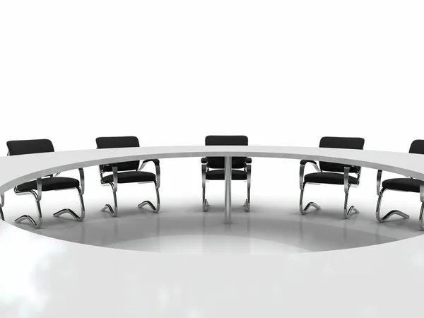 Conference table and chairs — Stockfoto
