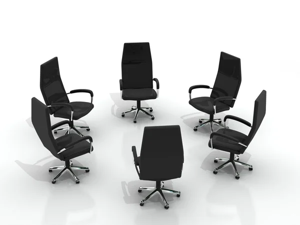 Cadeiras organizando redonda — Fotografia de Stock