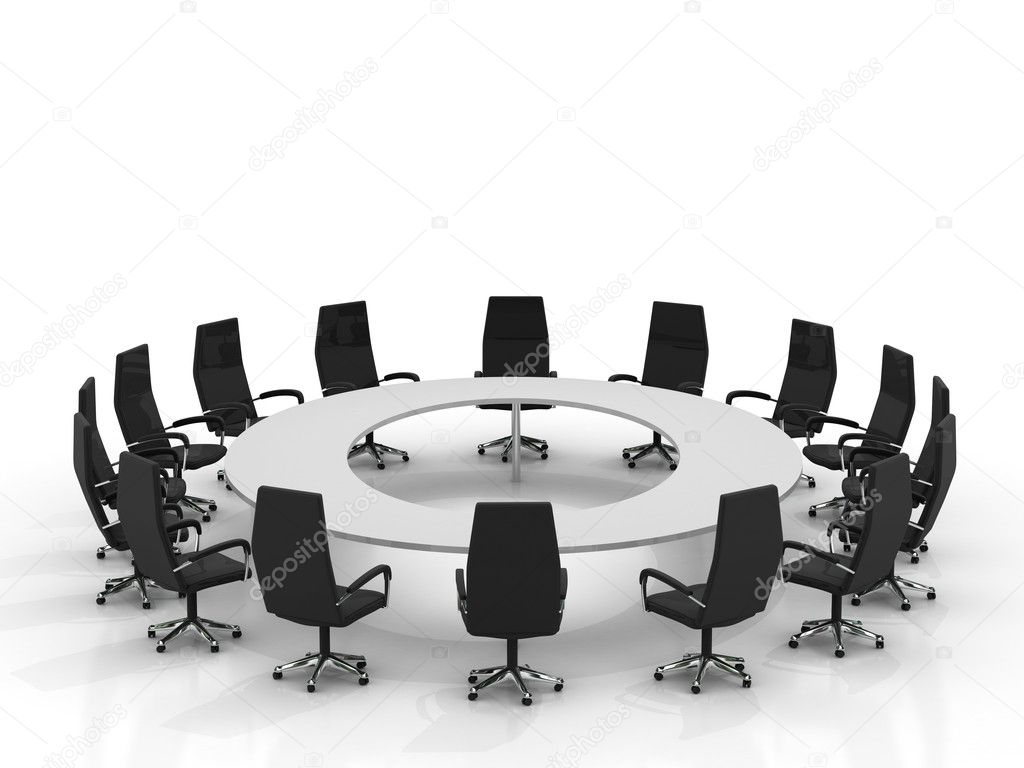 Conference table and chairs
