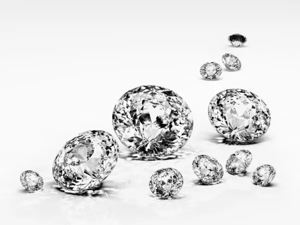 고립 된 다이아몬드 보석 스톡 사진