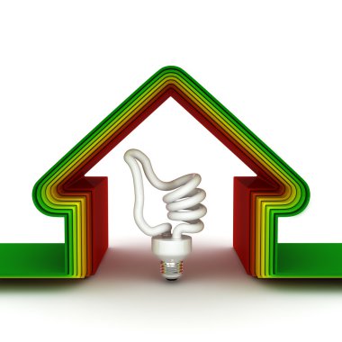 Energy House. Energy saving concept clipart