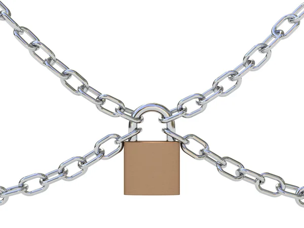 Locked in chains Stock Image