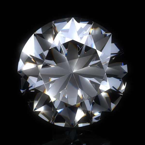 Diamond stone on black space — Stock Photo, Image