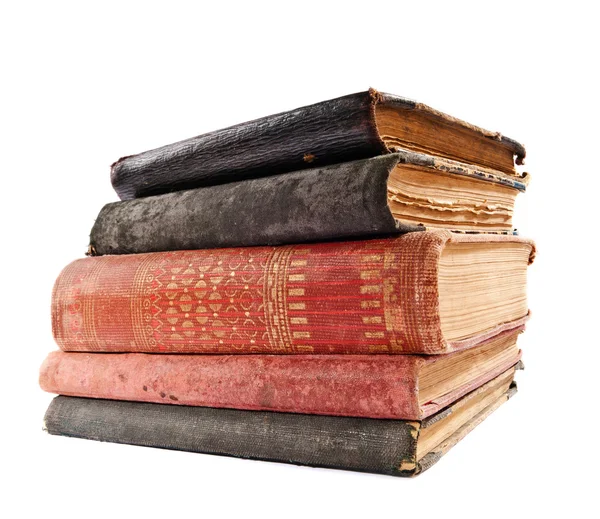 Livros Antigos Velhos Arranhões Arranhões — Fotografia de Stock