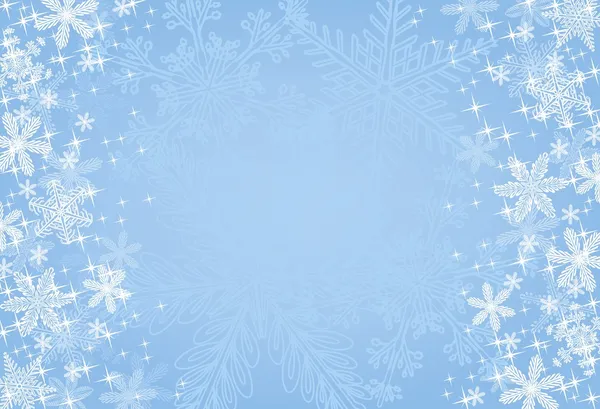 Noel kar tanesi arka plan mavi — Stok Vektör