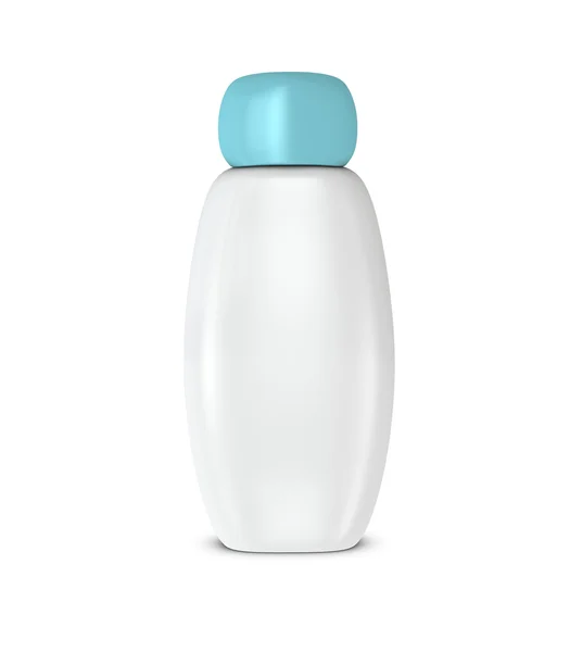 Пляшці білих шампунь — стокове фото