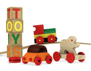 Wooden toys clipart