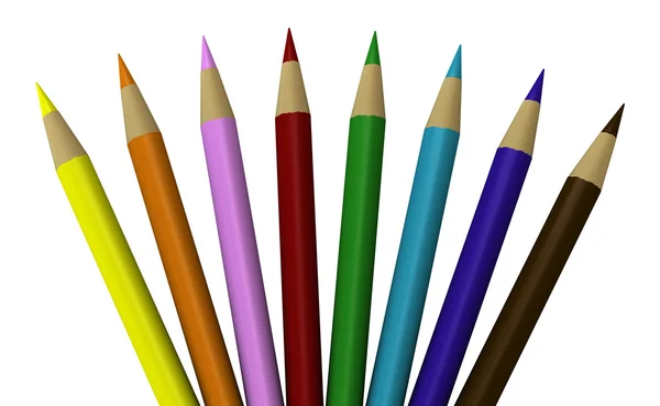 很多的彩色铅笔 — 图库照片