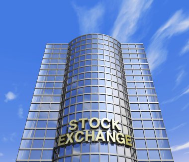 Stock exchange headquarter clipart