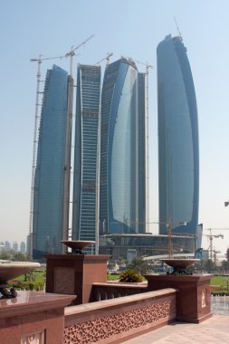 Abu Dhabi skyline building at day clipart