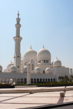 Sheikh Zayed Mosque Side View clipart