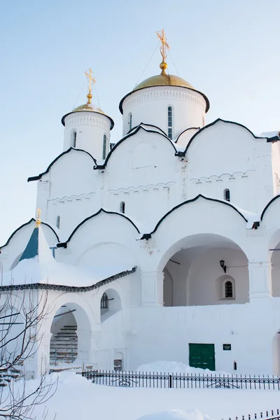 Ποκρόβσκι Καθεδρικός Ναός Της Μονής Ποκρόβσκι Σούζνταλ Πόλη Στο Χρυσό — Φωτογραφία Αρχείου