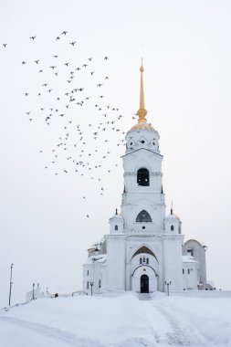 Assumption cathedral at Vladimir built in the 12th century (Russia) clipart