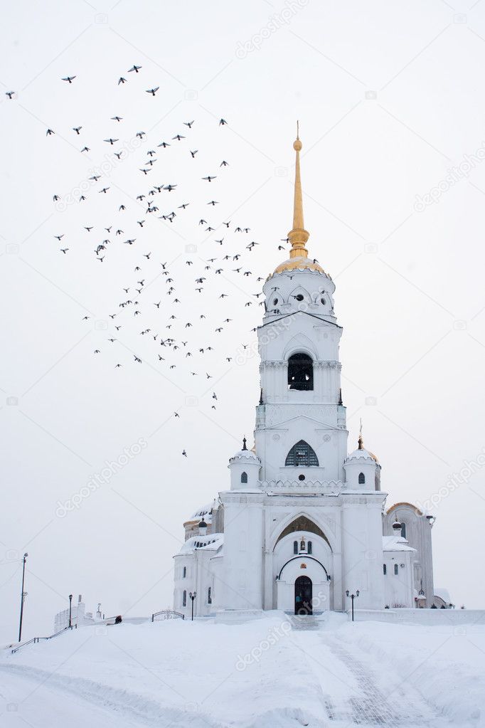 Assumption cathedral at Vladimir built in the 12th century (Russia)