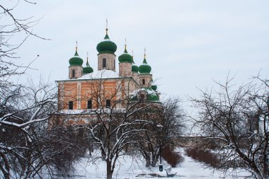 Uspensky Cathedral. The Goritsky Monastery of Dormition. Pereslavl - Zalessky clipart