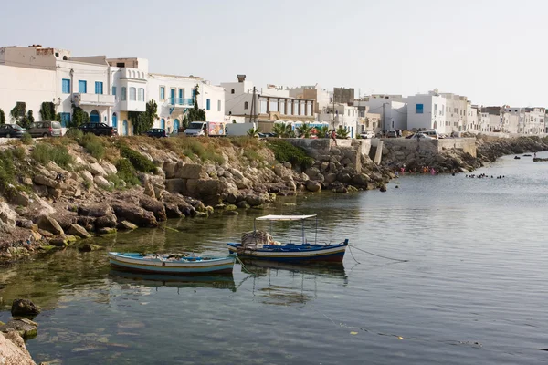 Hajók kikötőbe. Mahdia. Tunézia. — Stock Fotó