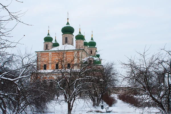 Uspenskij Katedralen Goritsky Klostret Dormition Pereslavl Zalessky Stockbild
