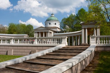 Colonnade And Chapel Museum Manor Arhangelskoe clipart