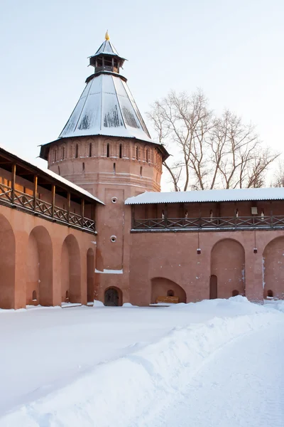 Kule Duvar Içinde Suzdal Ortaçağ Spaso Evfimevsky Manastır Rusya Nın — Stok fotoğraf