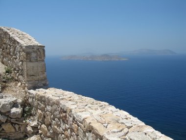 View from Kritinia castle. Rhodes island. Greece. clipart