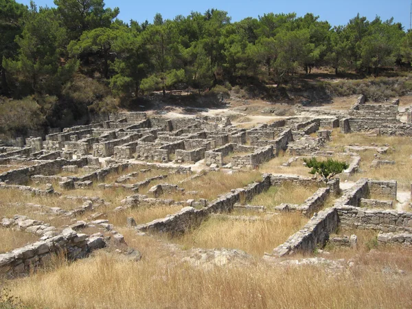 Ancient city of kamiros at Rhodes — Stock Photo, Image