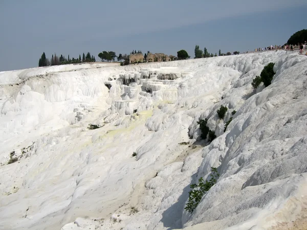 パムッカレの段丘炭酸塩鉱物の Heropolis であります — ストック写真