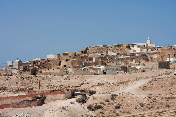 Troglodytic falu a Szahara sivatagban — Stock Fotó