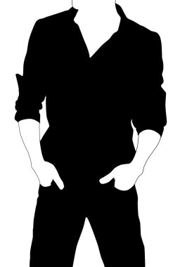 Businessman in casual wear clipart