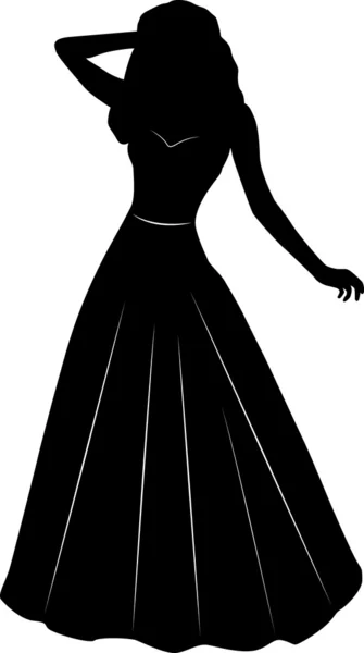 ドレス姿の女 — ストックベクタ