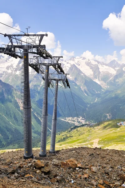 stock image Three supports of ropeway.