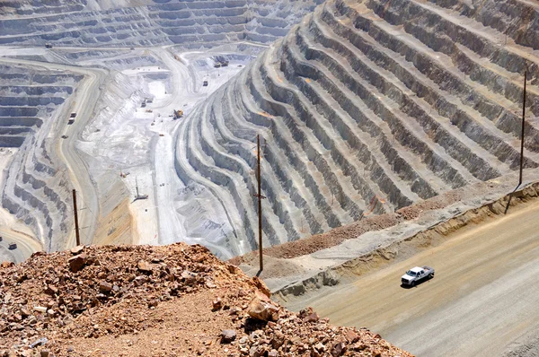 Kupfermine aus nächster Nähe — Stockfoto