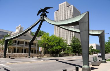 Eagle Gate Historic Momon Monument in Salt Lake City, Utah clipart