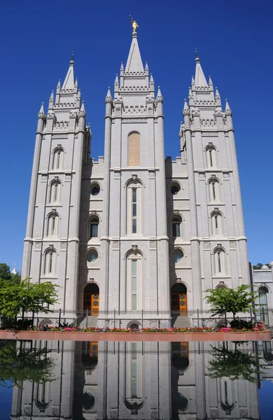 LDS mormon tempel in salt lake city — Stockfoto