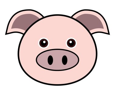 Cute Pig Vector clipart