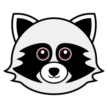 Cute Raccoon Vector clipart