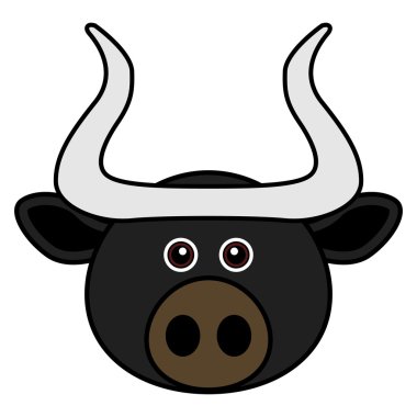 Cute Bull Vector clipart