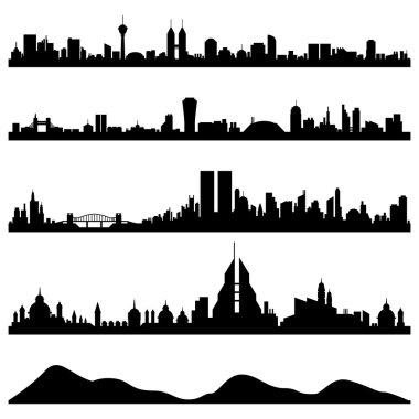vector de paisaje urbano ciudad horizonte