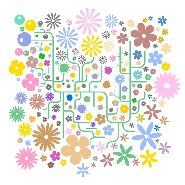 抽象花卉背景矢量 — 图库矢量图片