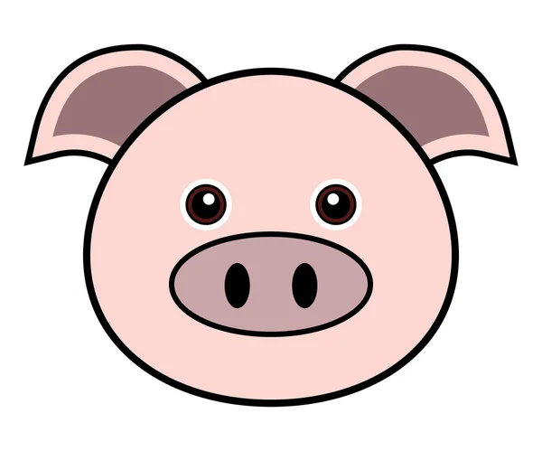 Симпатичный вектор свиньи — стоковый вектор