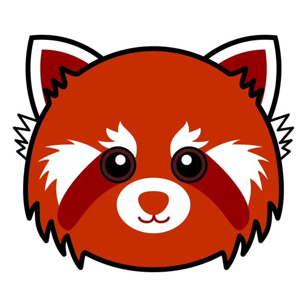 Vector de panda rojo lindo — Vector de stock
