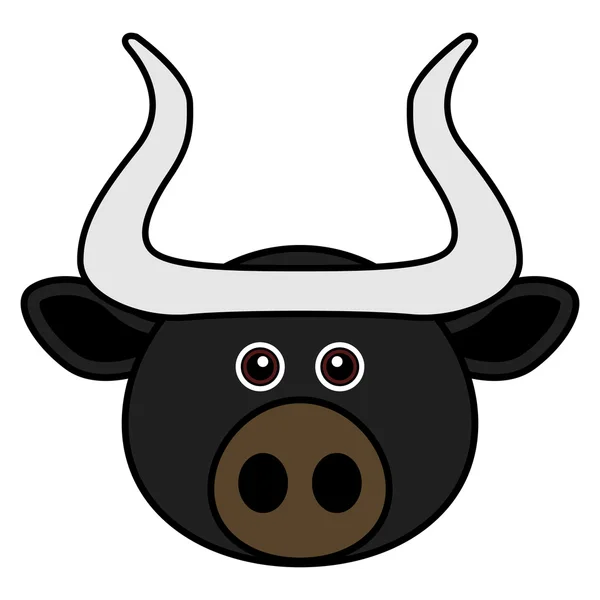 Cute Bull Vector — Stock Vector